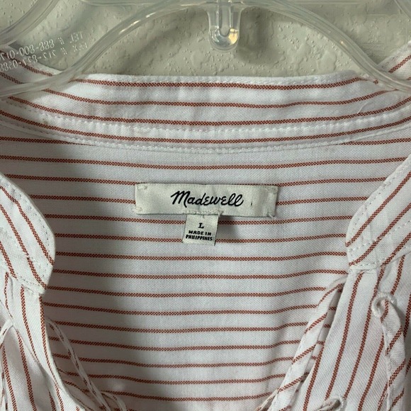 Madewell Terrace Striped Lace-Up Shirt - Picture 3 of 5
